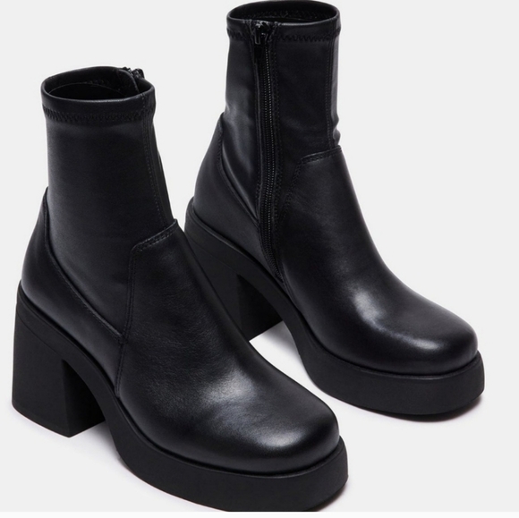 Steve Madden Zeldie Black Leather, Women Size 10. New in box. - Picture 9 of 13